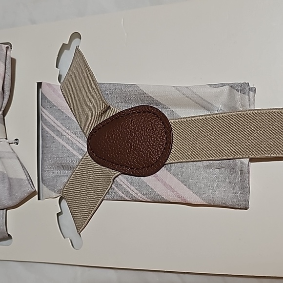 Cat & Jack Boys' Accessory Set Bow Tie, Suspenders & Pocket Square Set New - Picture 4 of 11